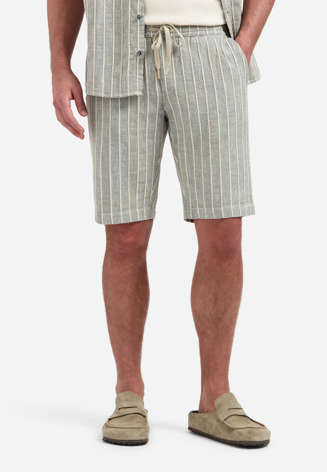 Short Chino Striped, Sand 015 Bild 1