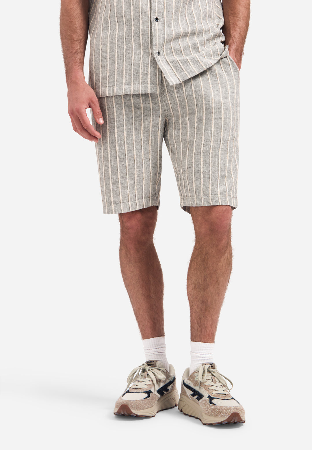 Short Chino Striped, Sand 015 Bild 1