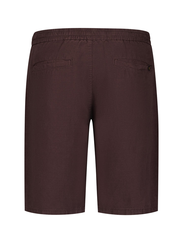 Short Chino With Linen, Garment Dyed, Dark Brown 042 Bild 6