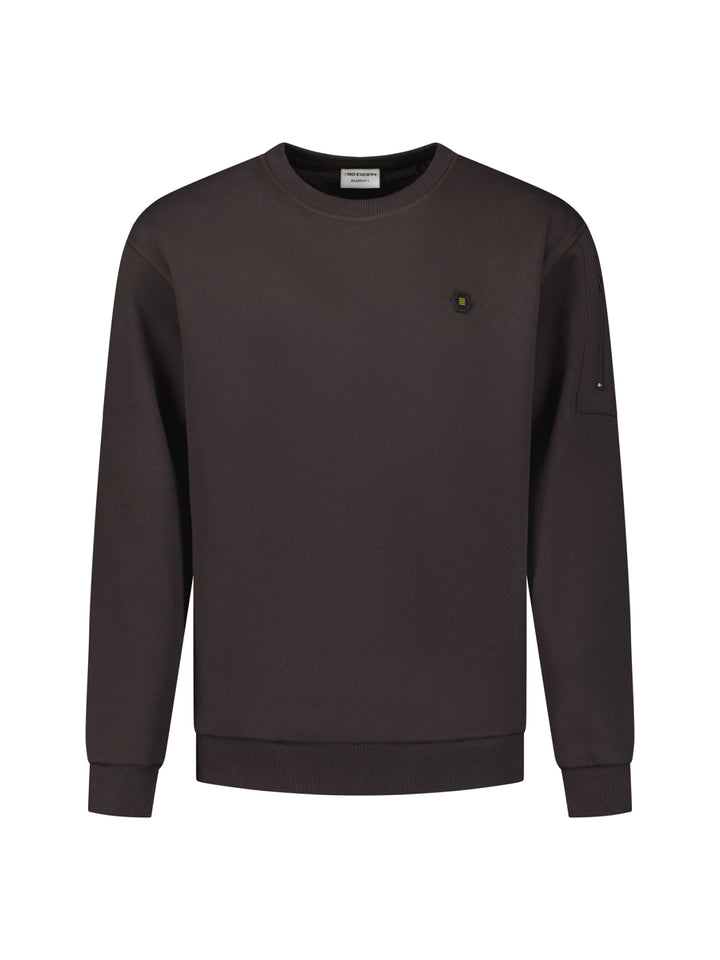 Sweater Crewneck Brushed inside, Dark Brown 042 Bild 5