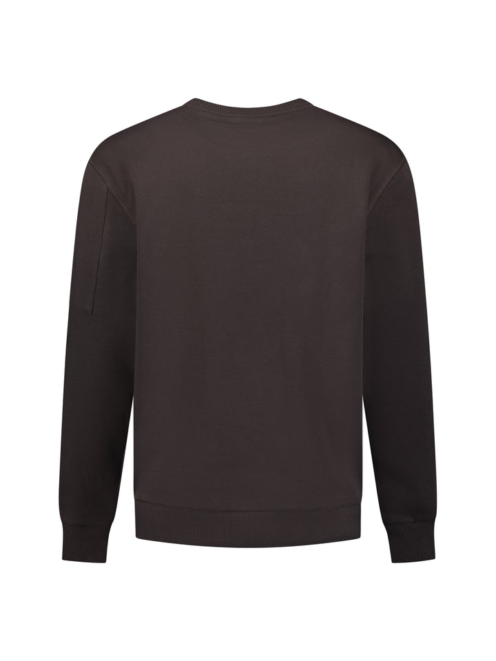 Sweater Crewneck Brushed inside, Dark Brown 042 Bild 6