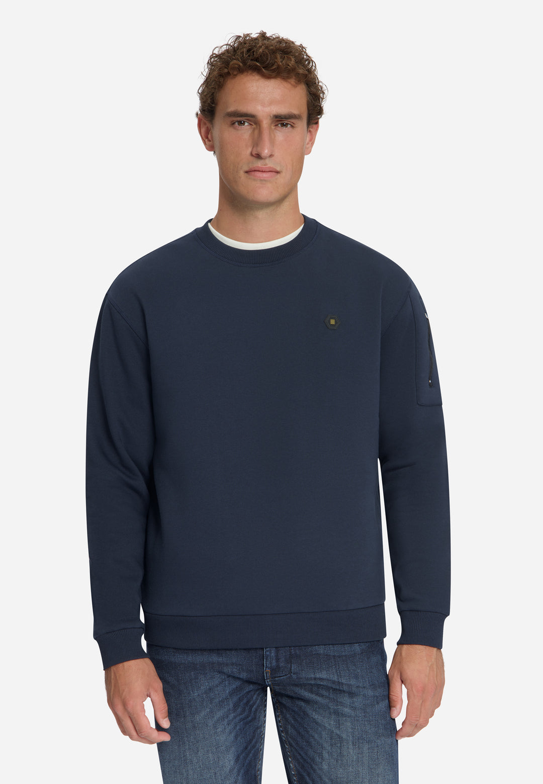 Sweater Crewneck Brushed inside, Dark Night 178 Bild 1