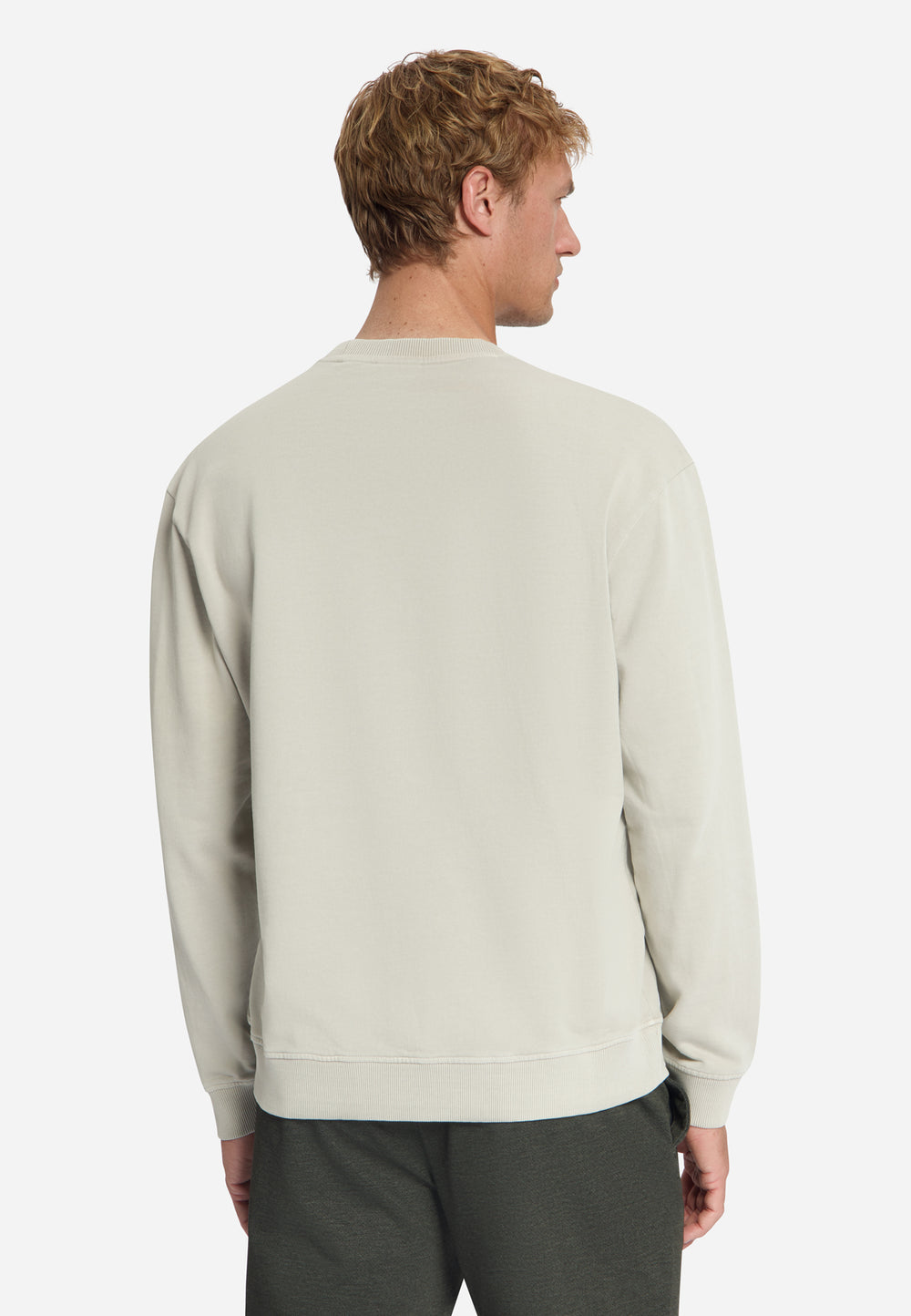 Sweater Crewneck French Terry Garment Dyed, Cement 122 Bild 2