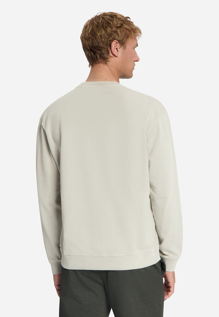 Sweater Crewneck French Terry Garment Dyed, Cement 122 Bild 2