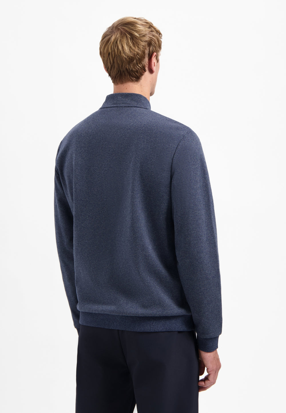Sweater Full zip College Collar Twill Relief, Night 078 Bild 2