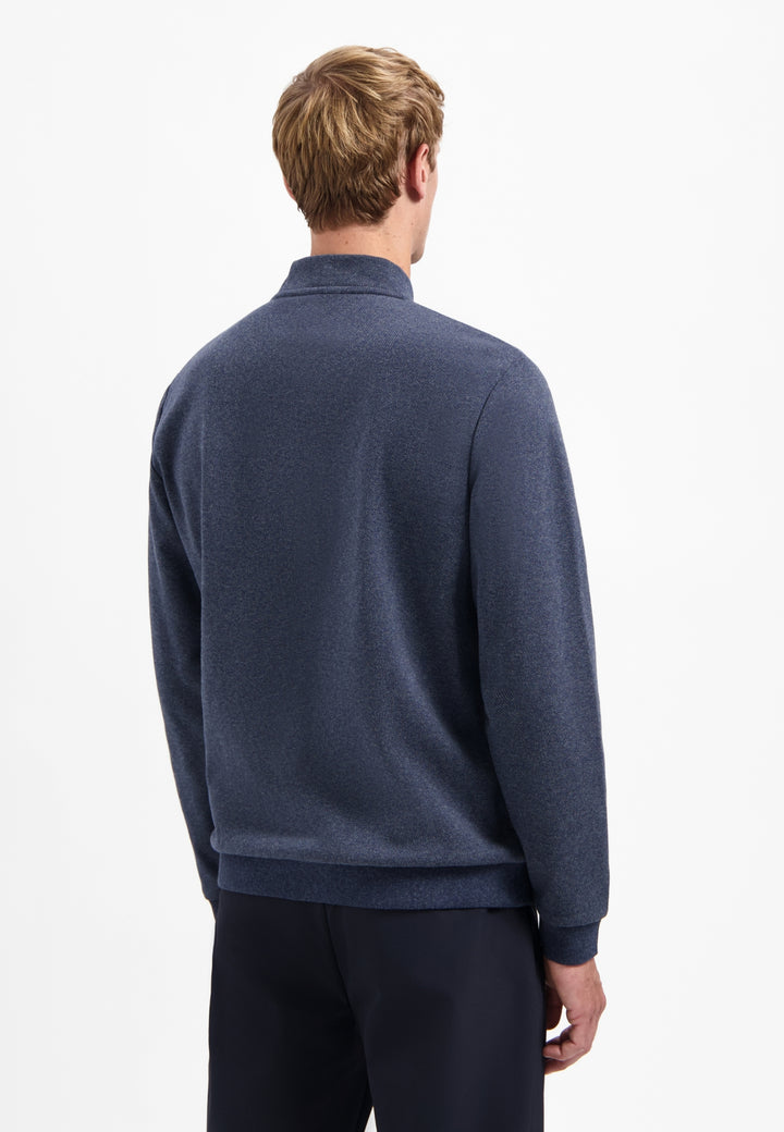 Sweater Full zip College Collar Twill Relief, Night 078 Bild 2