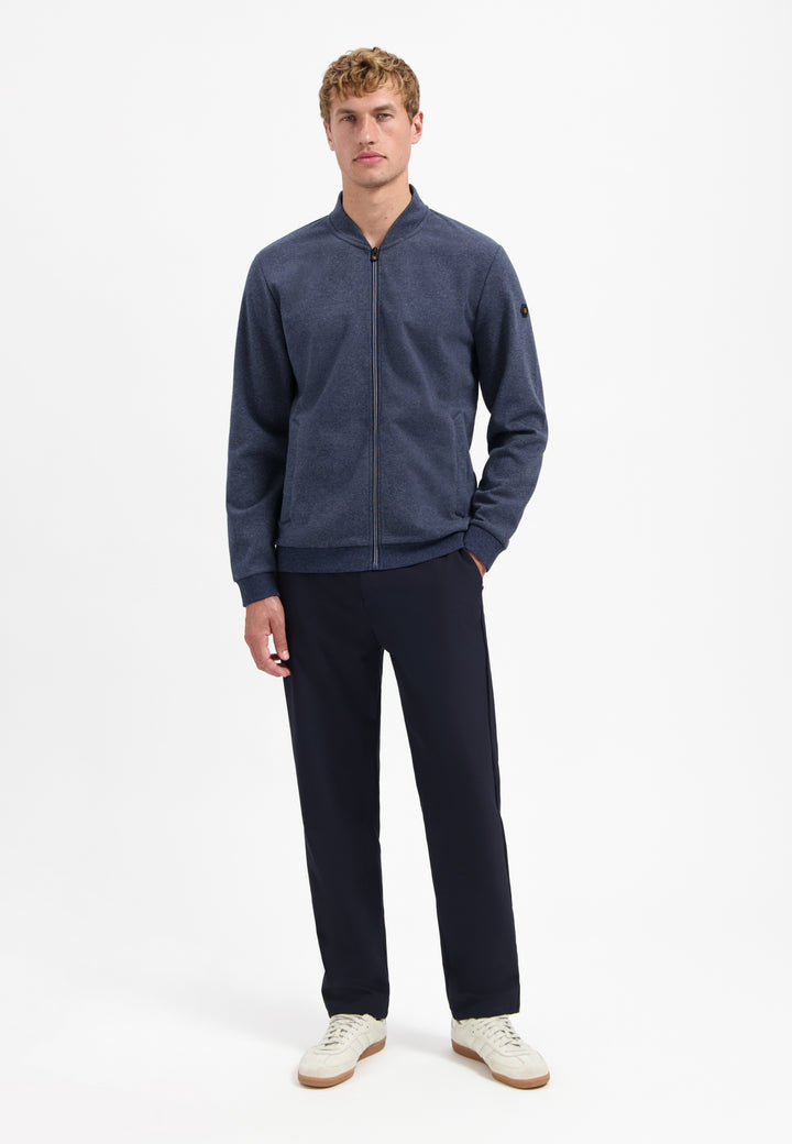 Sweater Full zip College Collar Twill Relief, Night 078 Bild 3