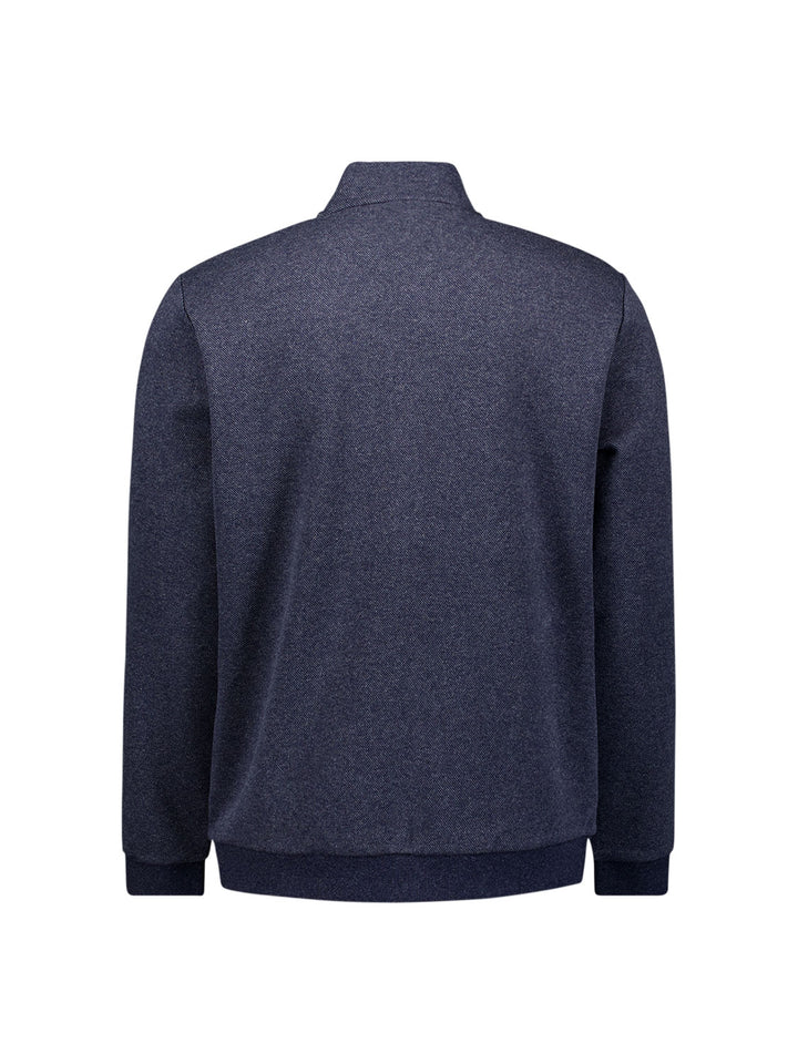 Sweater Full zip College Collar Twill Relief, Night 078 Bild 6