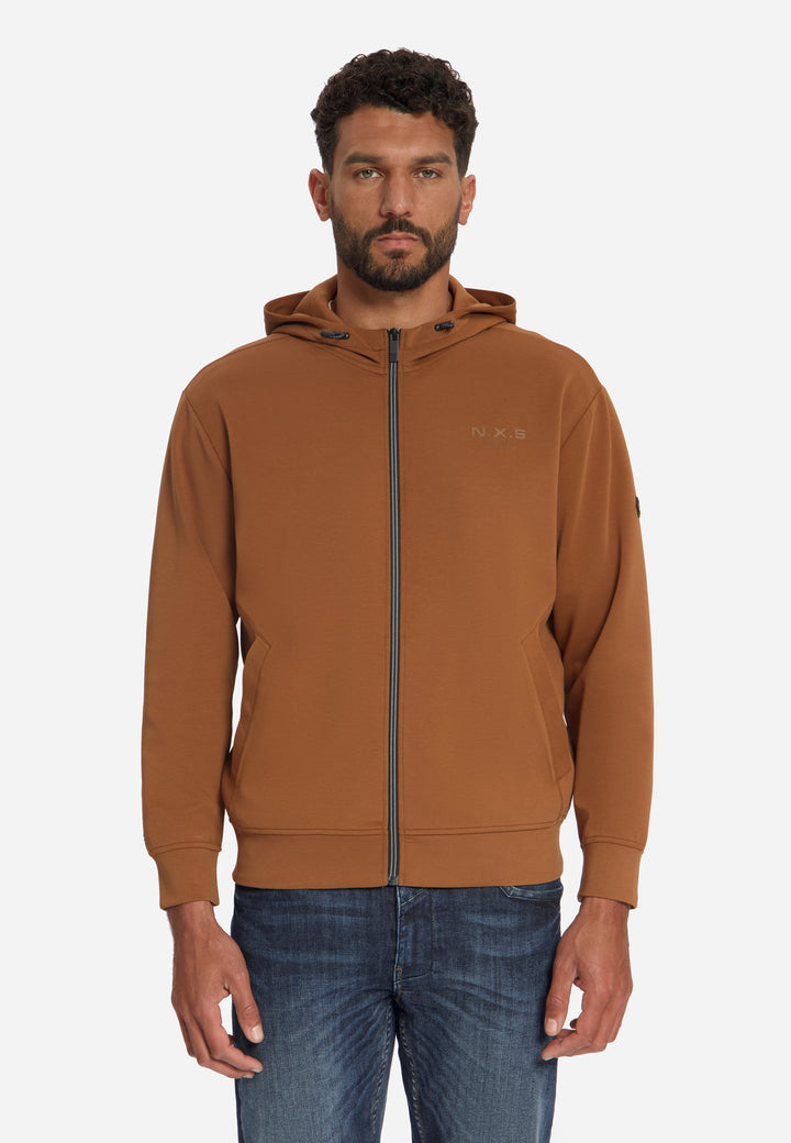 Sweater Full Zip Hooded, Caramel 048 Bild 1