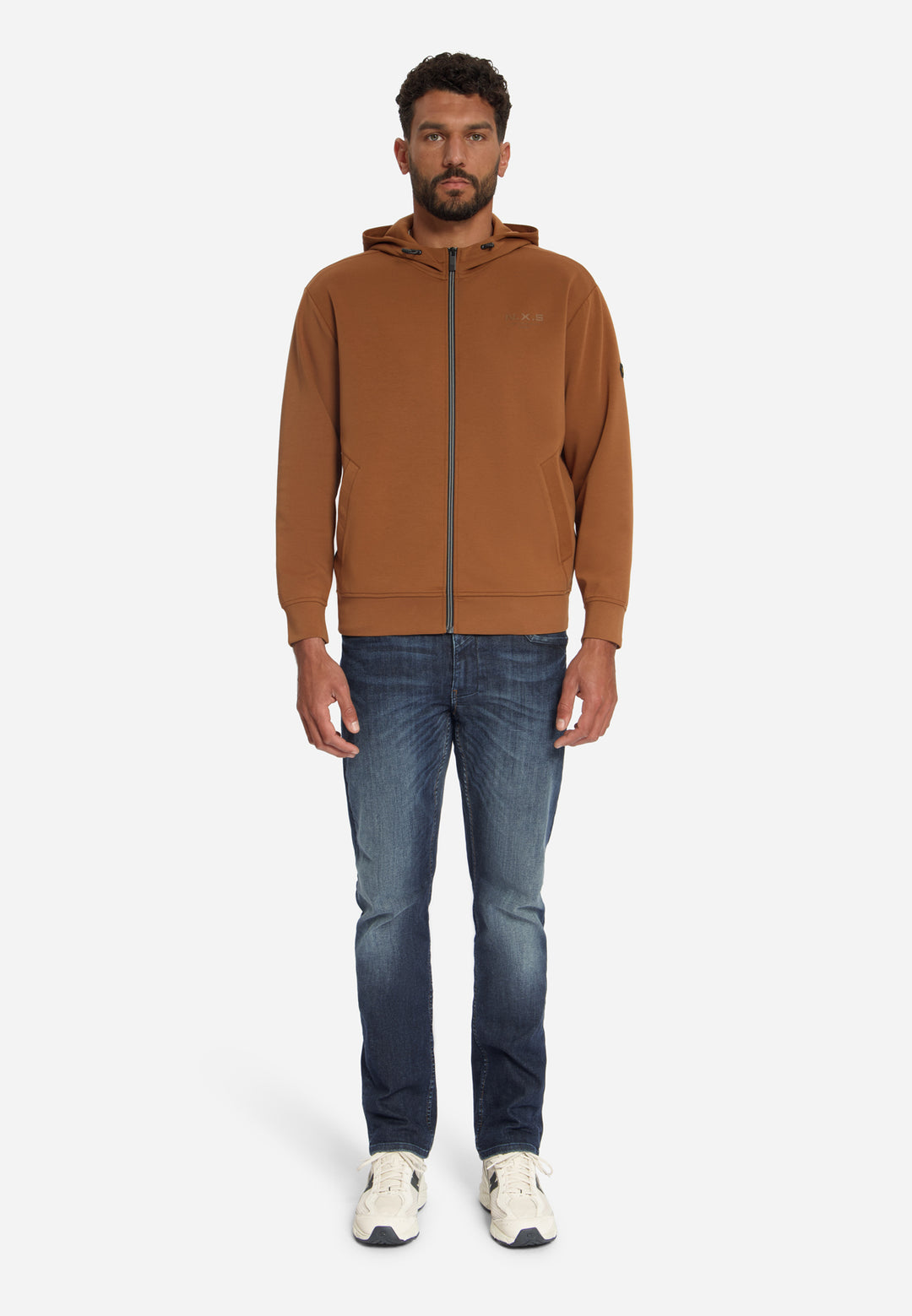 Sweater Full Zip Hooded, Caramel 048 Bild 3