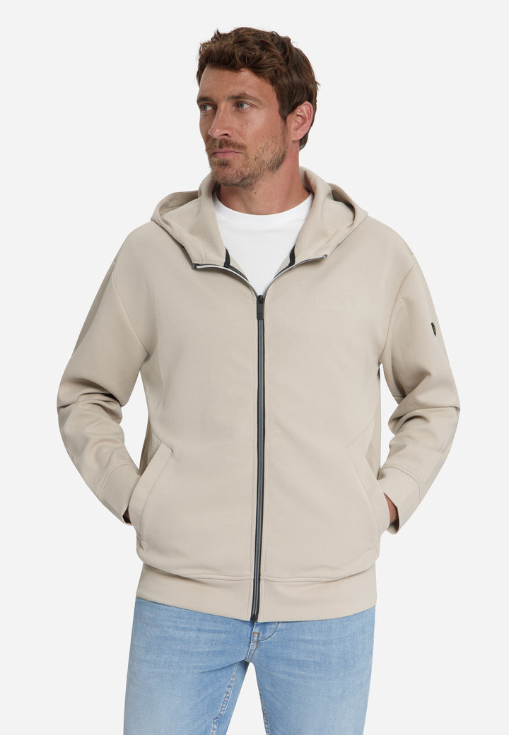 Sweater Full Zip Hooded, Cement 122 Bild 1