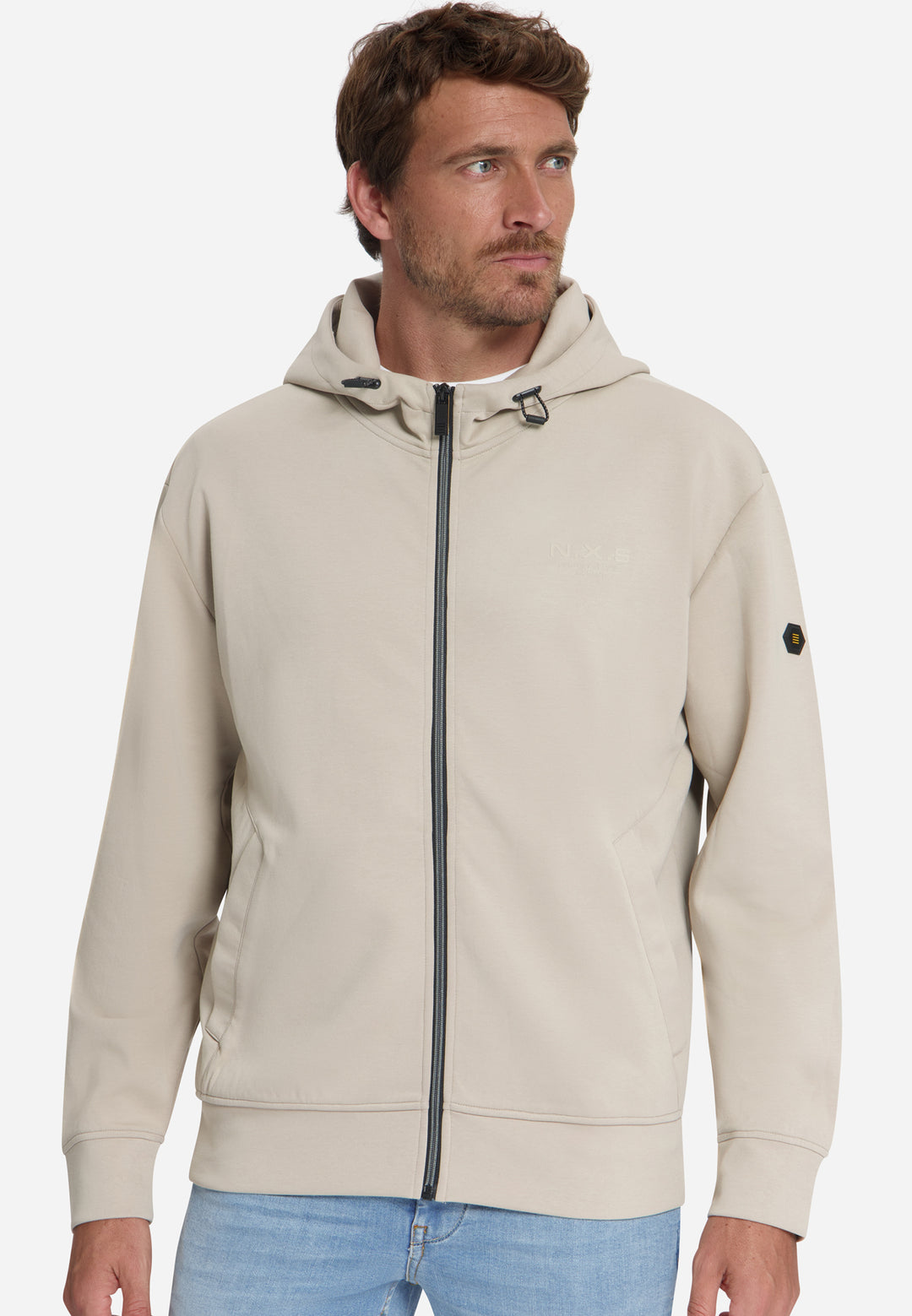Sweater Full Zip Hooded, Cement 122 Bild 4