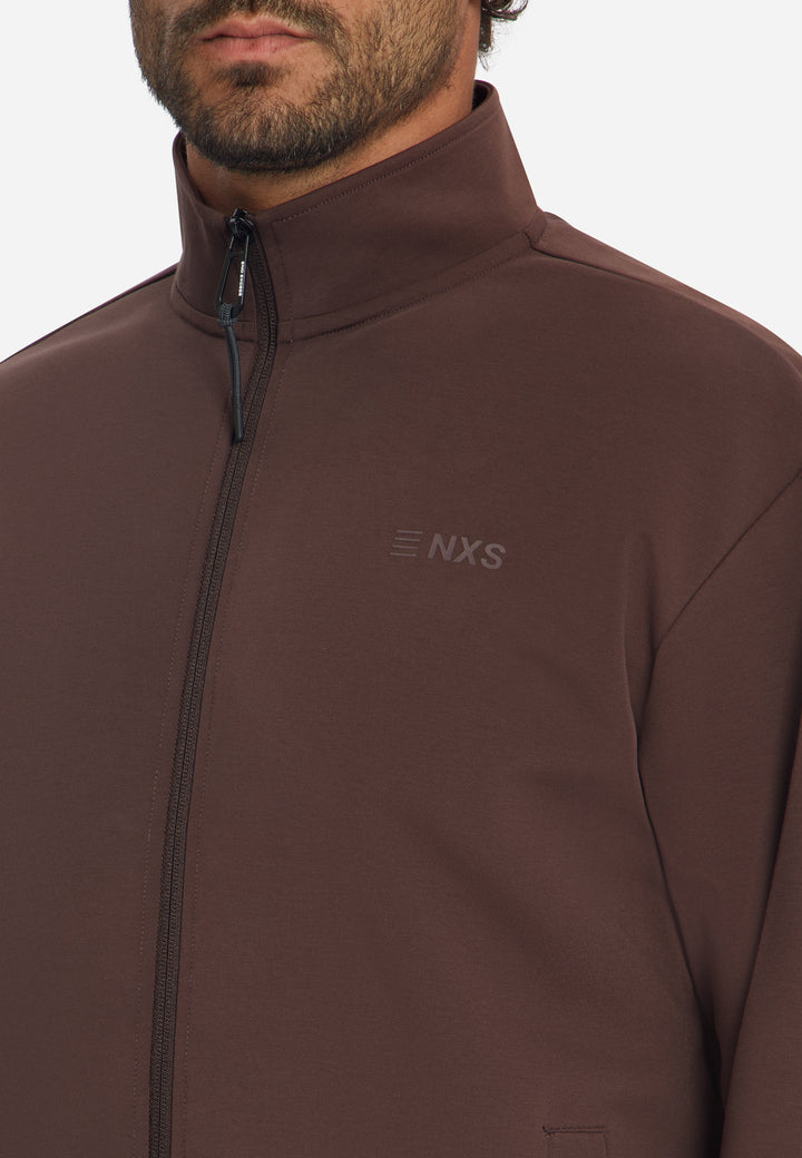 Sweater Full Zip SU Collar, Dark Brown 042 Bild 9