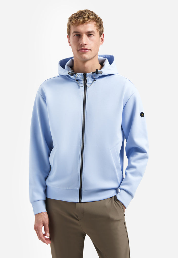 Sweater Full Zipper Hooded Interlock, Blue 030 Bild 1