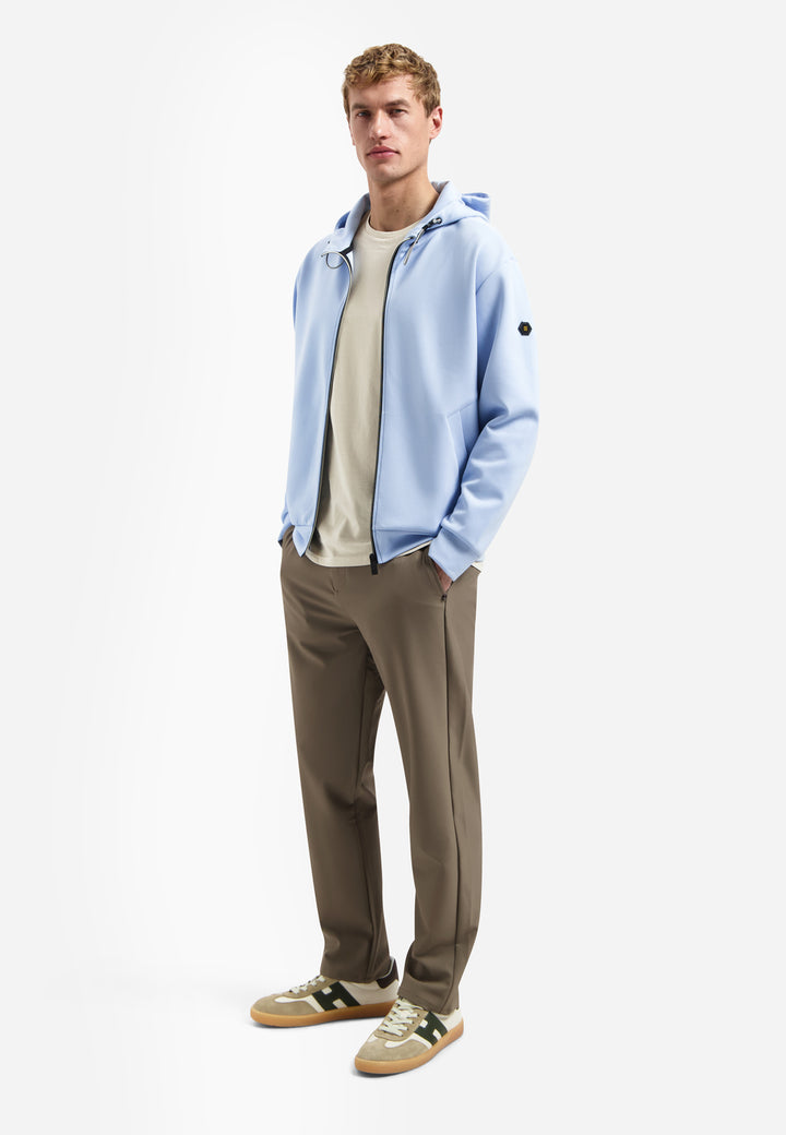 Sweater Full Zipper Hooded Interlock, Blue 030 Bild 3