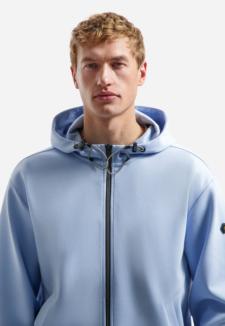 Sweater Full Zipper Hooded Interlock, Blue 030 Bild 4