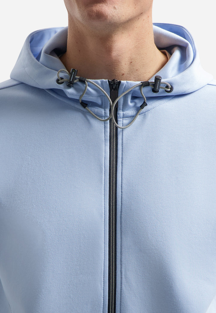 Sweater Full Zipper Hooded Interlock, Blue 030 Bild 7