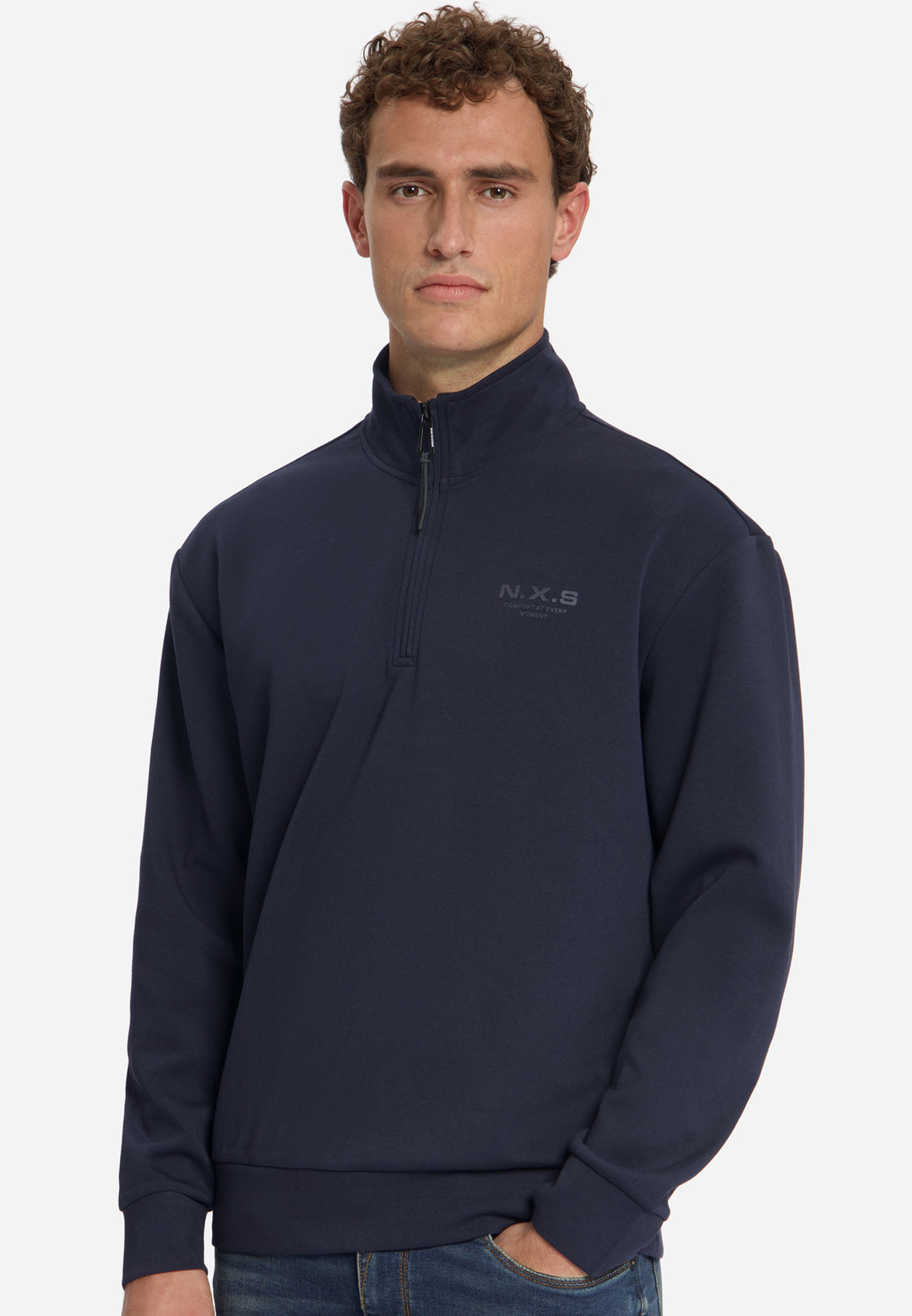 Sweater Half Zip, Dark Night 178 Bild 4