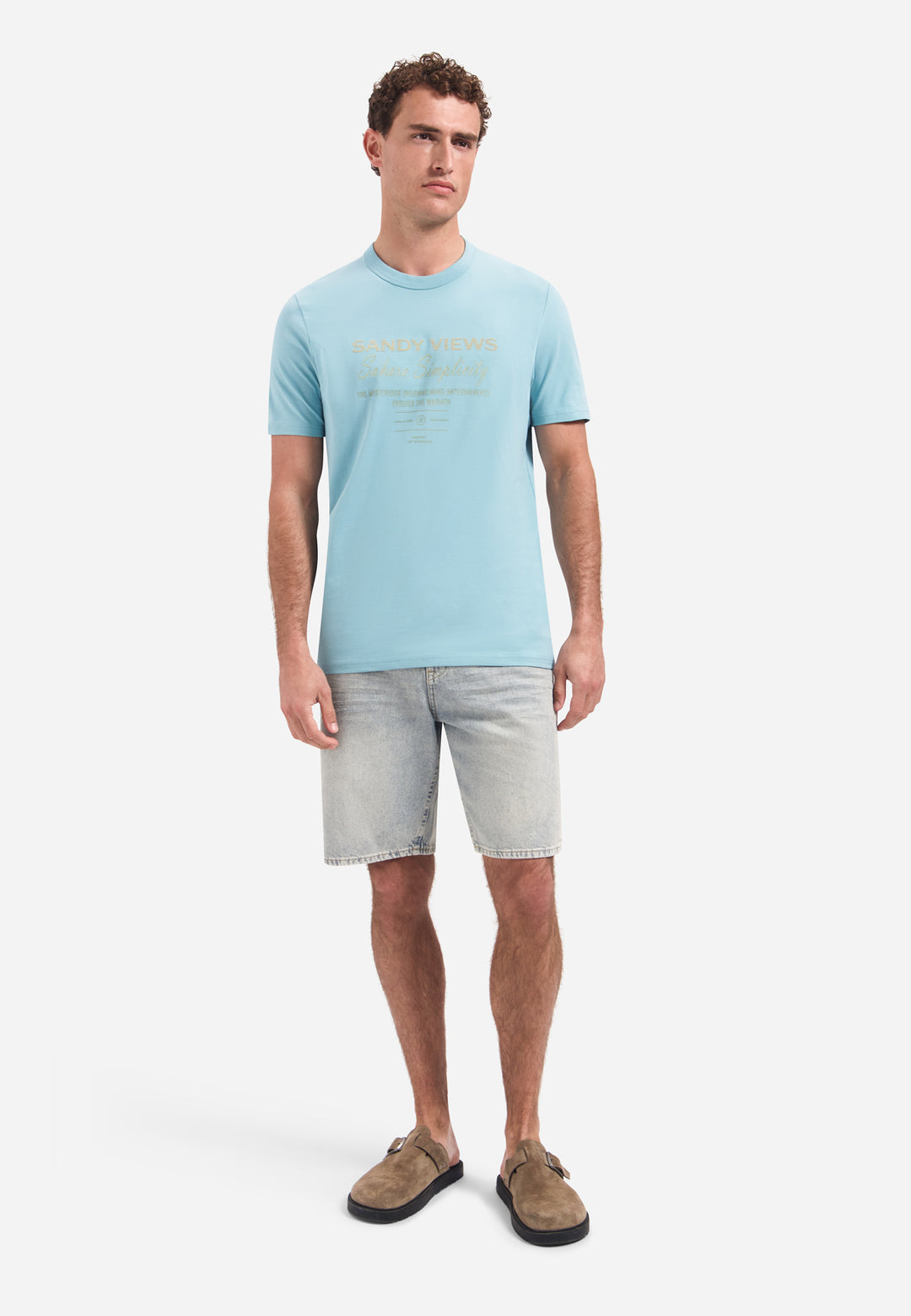 T-Shirt Crewneck Graphic, Seablue 039 Bild 3