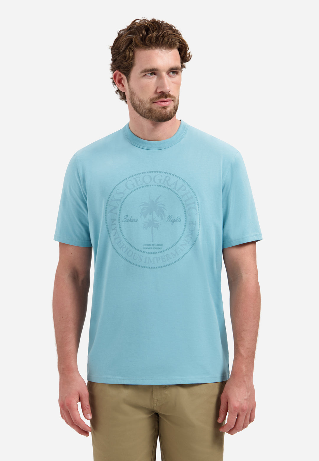 T-Shirt Crewneck Graphic, Seablue 039 Bild 1