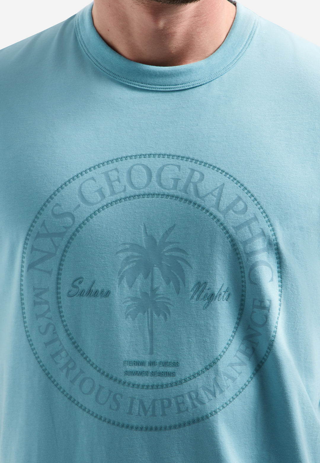 T-Shirt Crewneck Graphic, Seablue 039 Bild 7