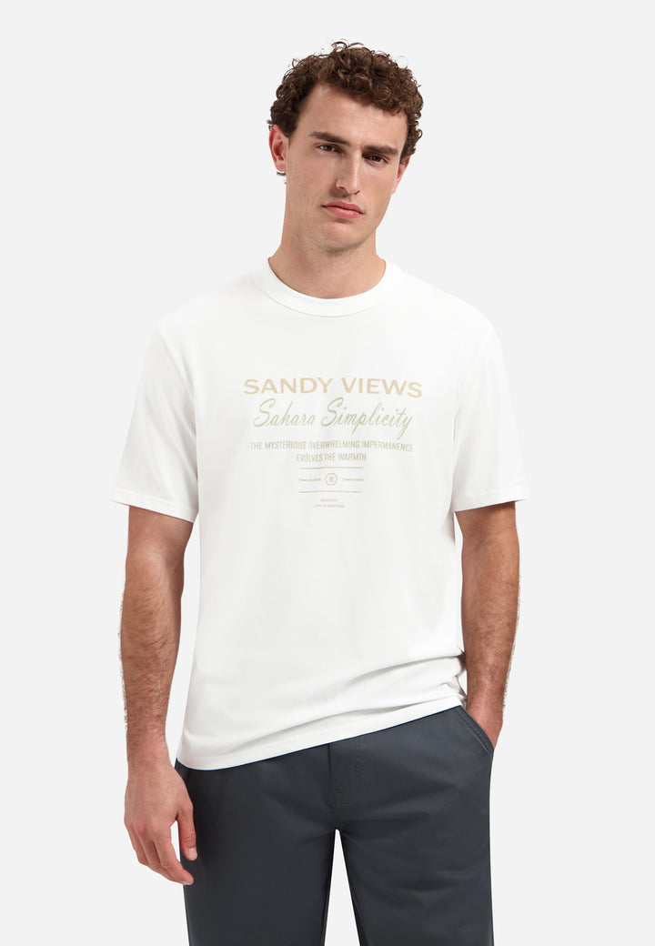 T-Shirt Crewneck Graphic, White 010 Bild 1