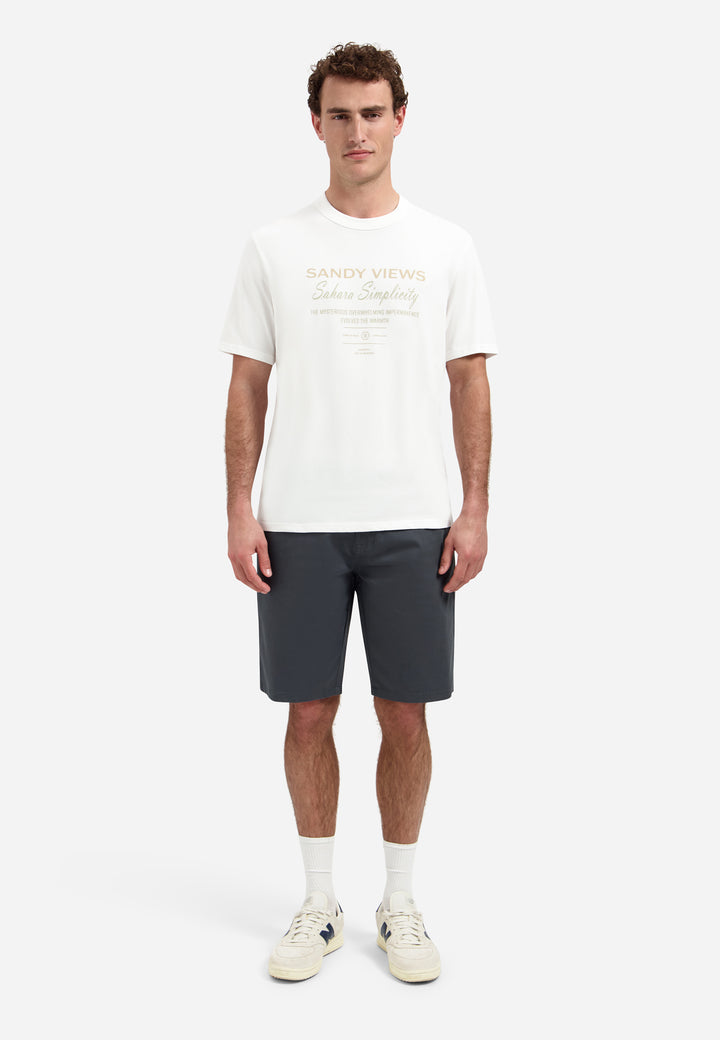 T-Shirt Crewneck Graphic, White 010 Bild 3