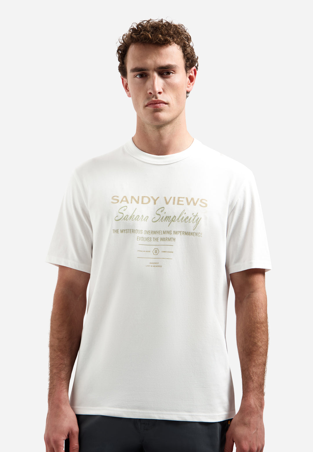 T-Shirt Crewneck Graphic, White 010 Bild 4