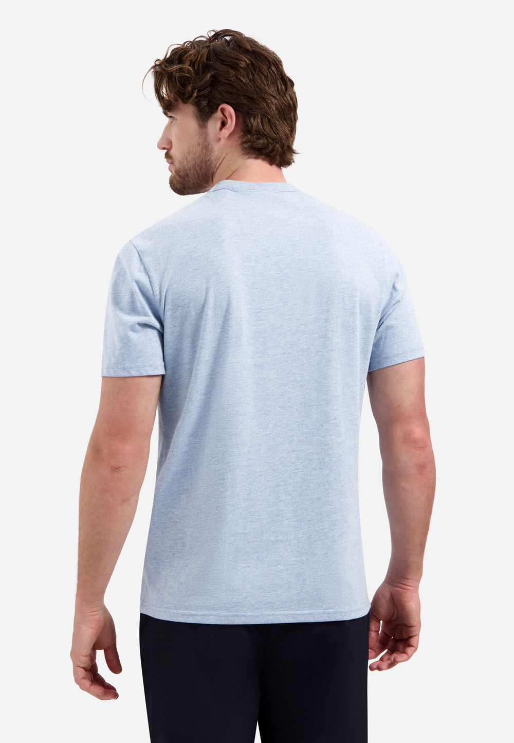 T-Shirt Crewneck Melange, Blue 030 Bild 2