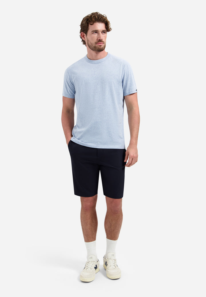T-Shirt Crewneck Melange, Blue 030 Bild 3