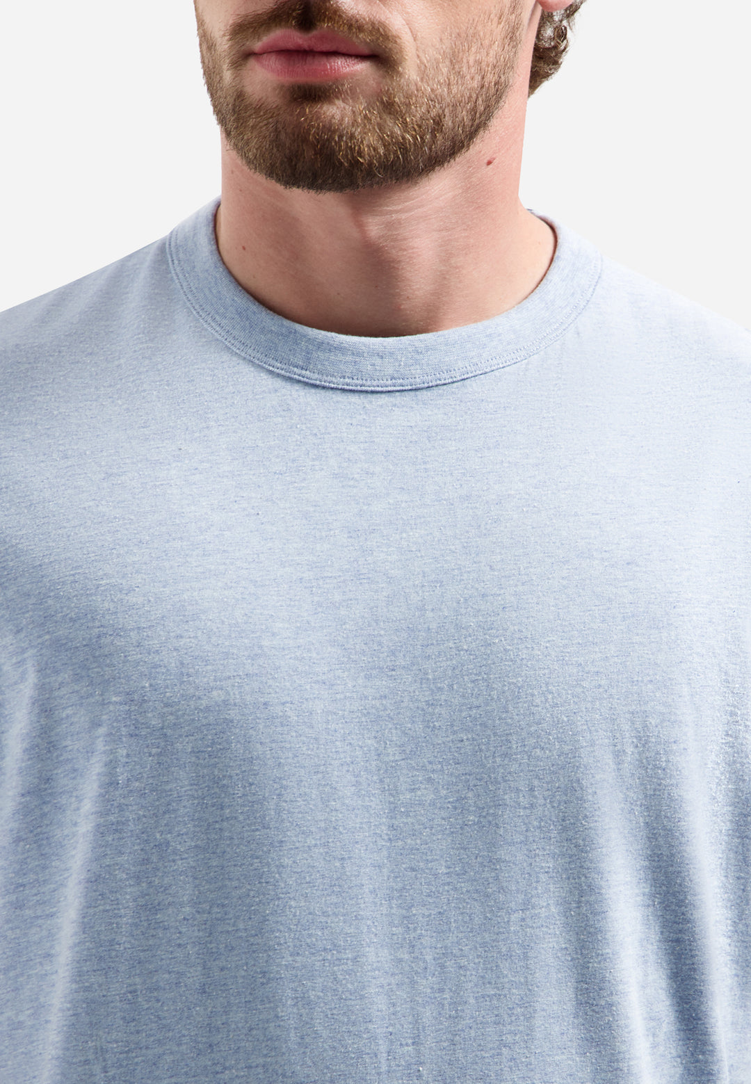 T-Shirt Crewneck Melange, Blue 030 Bild 7