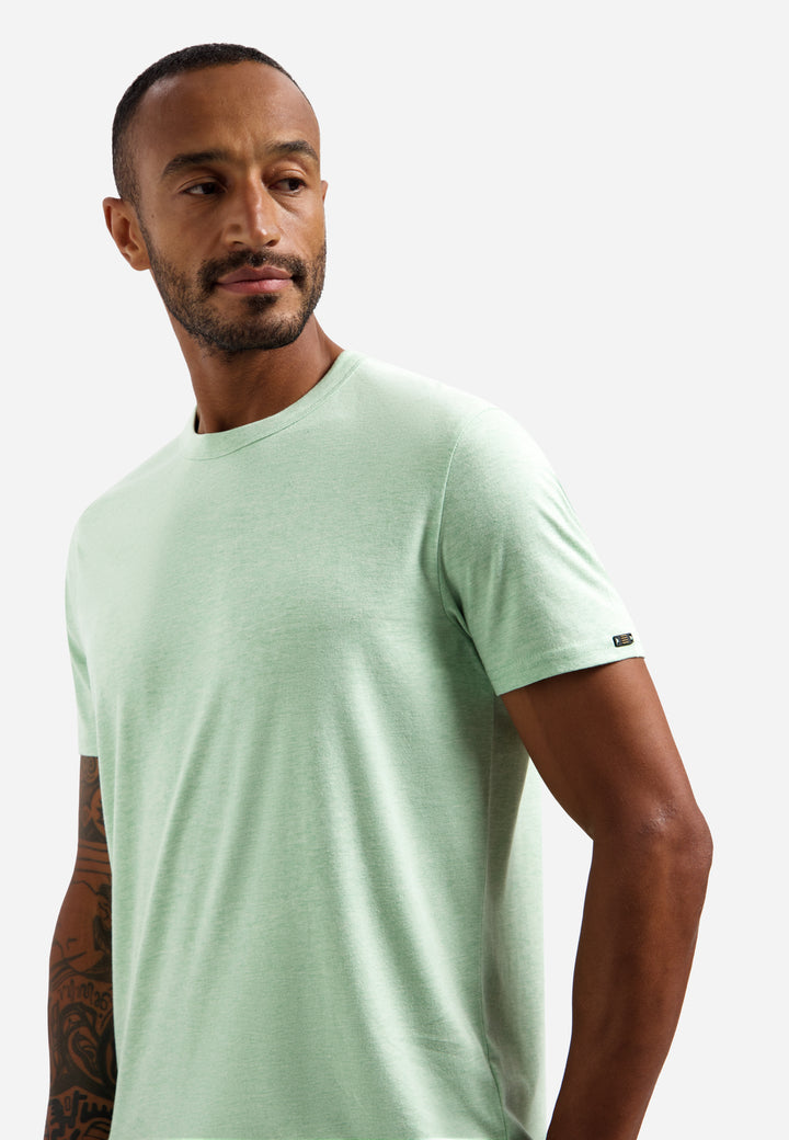 T-Shirt Crewneck Melange, Green 050 Bild 4