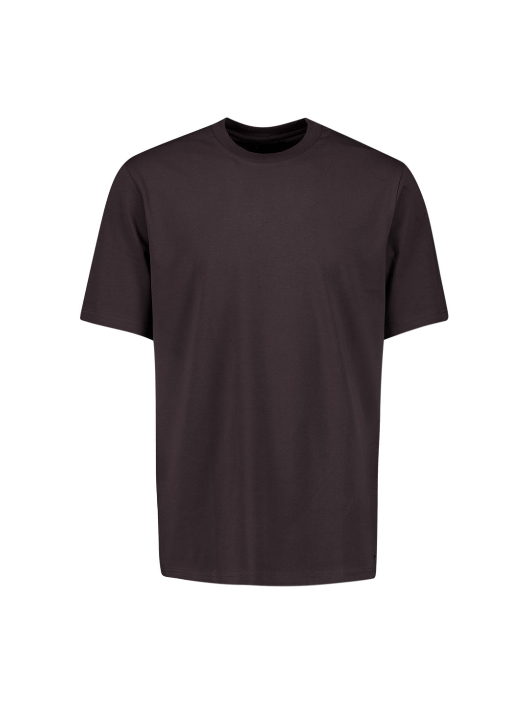 T-Shirt Crewneck Solid Basic Stretch, Dark Brown 042 Bild 5