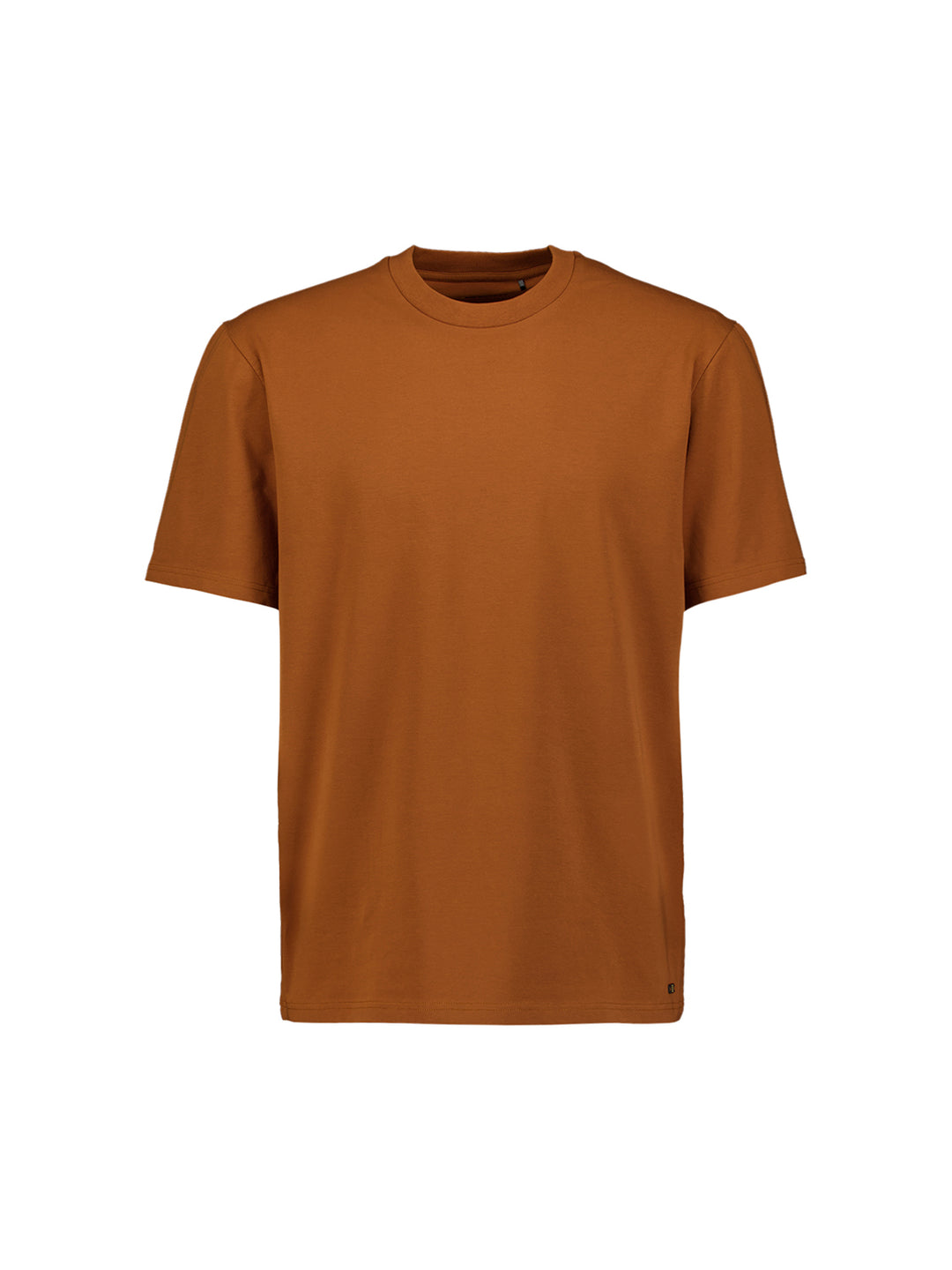 T-Shirt Crewneck Solid Basic Stretch, Caramel 048 Bild 5