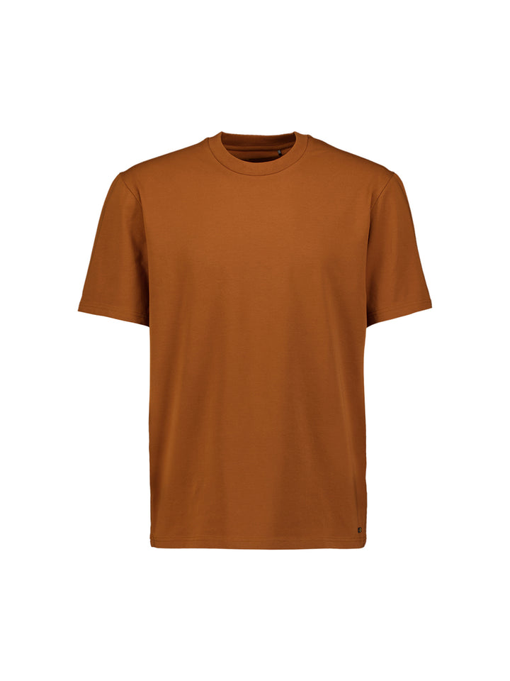 T-Shirt Crewneck Solid Basic Stretch, Caramel 048 Bild 5
