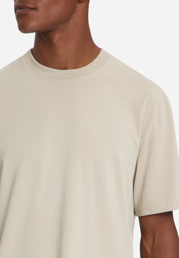 T-Shirt Crewneck Solid Basic Stretch, Cement 122 Bild 7