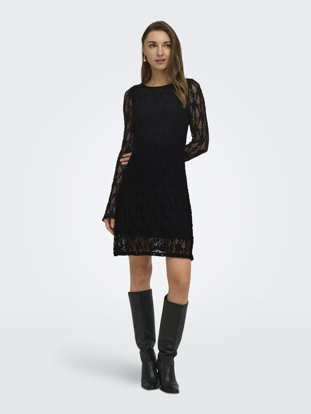 ONLALBINA L/S SHORT DRESS JRS, Black 177911 Bild 7