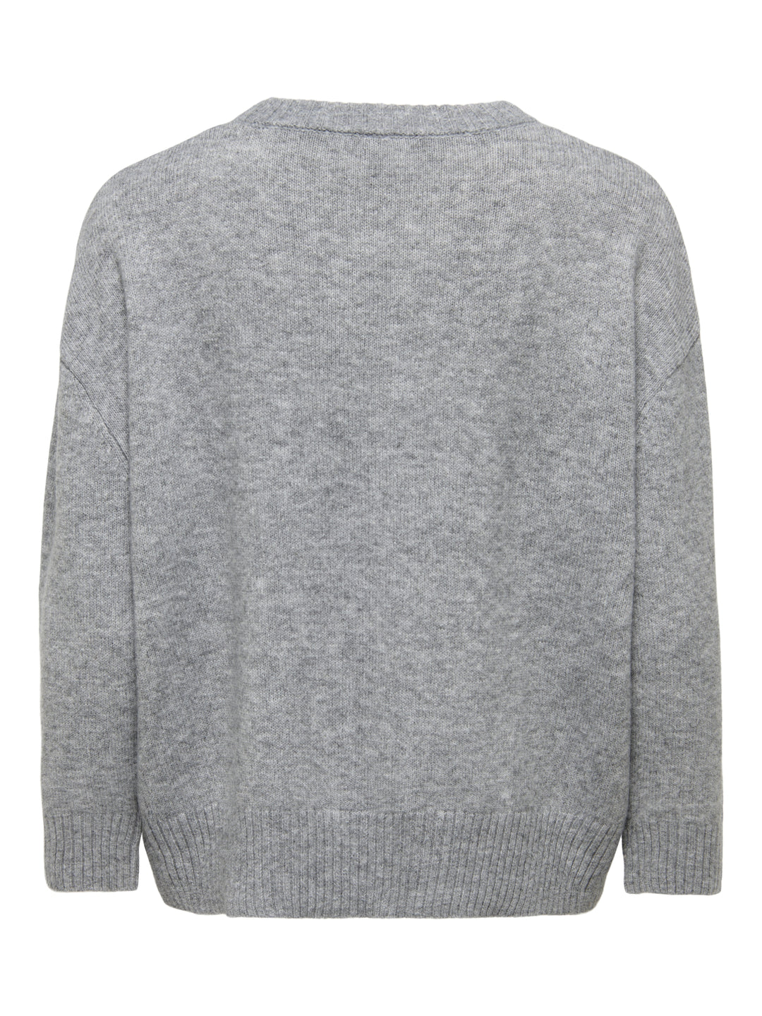 ONLALIVIA LS HIGH-LOW O-NECK NOOS K, Medium Grey Melange 179075 Bild 2
