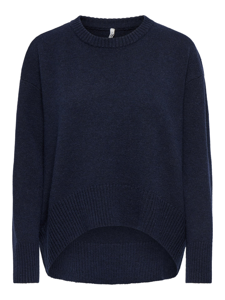 ONLALIVIA LS HIGH-LOW O-NECK NOOS K, Night Sky/Melange 194962001 Bild 1