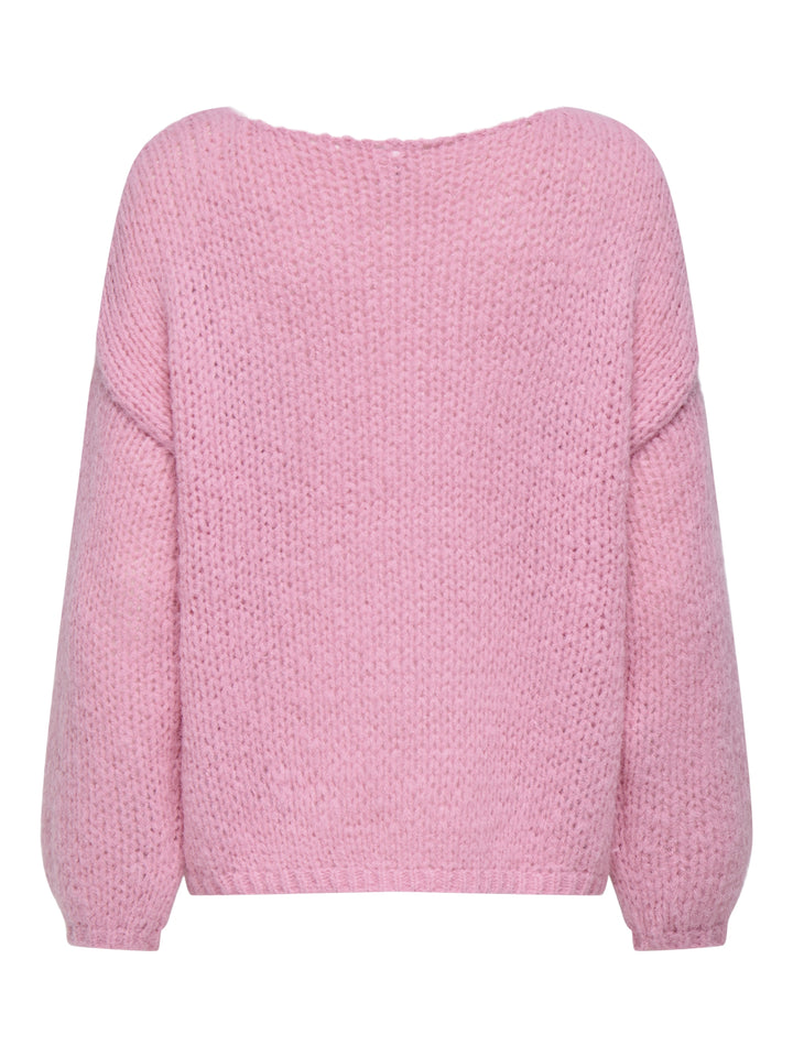 ONLALYSSA LIFE LS EMB O-NECK KNT, Sea Pink/Knockout Pink Text 225876005 Bild 2
