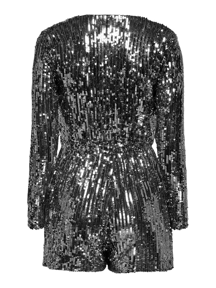 ONLAMABEL LS SEQUINS PLAYSUIT WVN, Black/SEQUNIS 177911001 Bild 2
