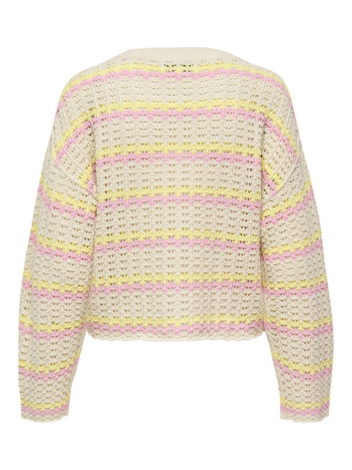 ONLASA LS O-NECK KNT NCA, Birch/Sunlight/Romance Rose 180083007 Bild 2