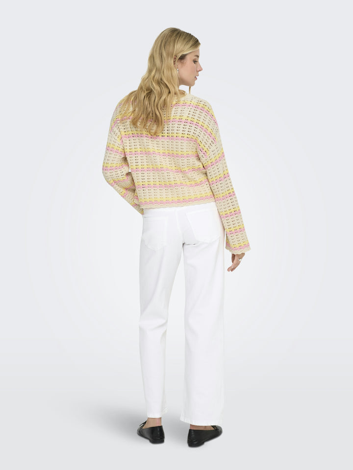 ONLASA LS O-NECK KNT NCA, Birch/Sunlight/Romance Rose 180083007 Bild 6