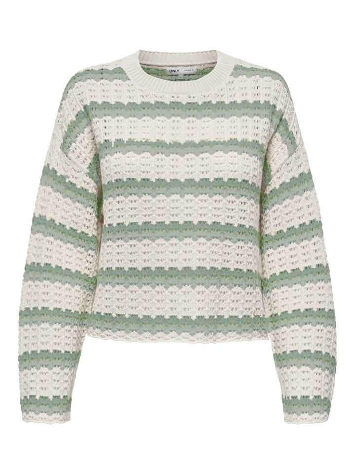 ONLASA LS O-NECK KNT NCA, Birch/Laurel Wreth/Jadeite 180083009 Bild 1