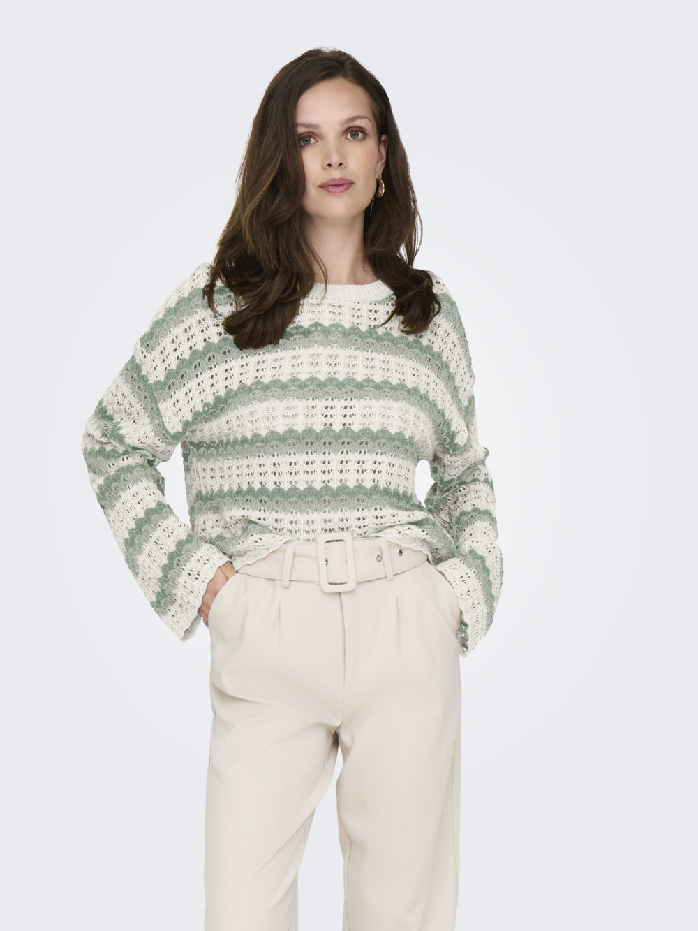 ONLASA LS O-NECK KNT NCA, Birch/Laurel Wreth/Jadeite 180083009 Bild 2
