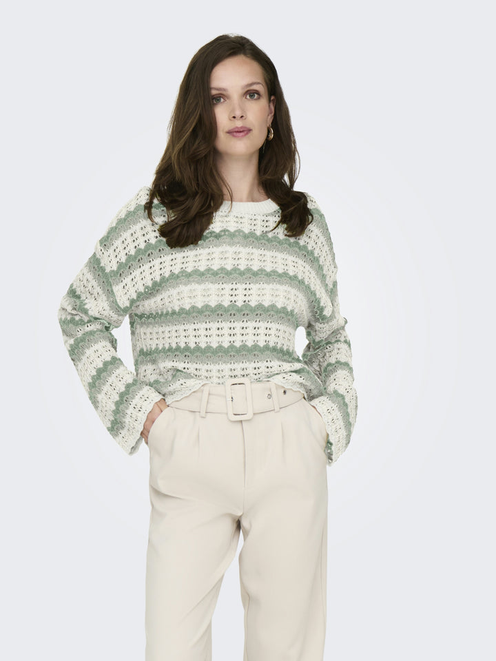 ONLASA LS O-NECK KNT NCA, Birch/Laurel Wreth/Jadeite 180083009 Bild 2
