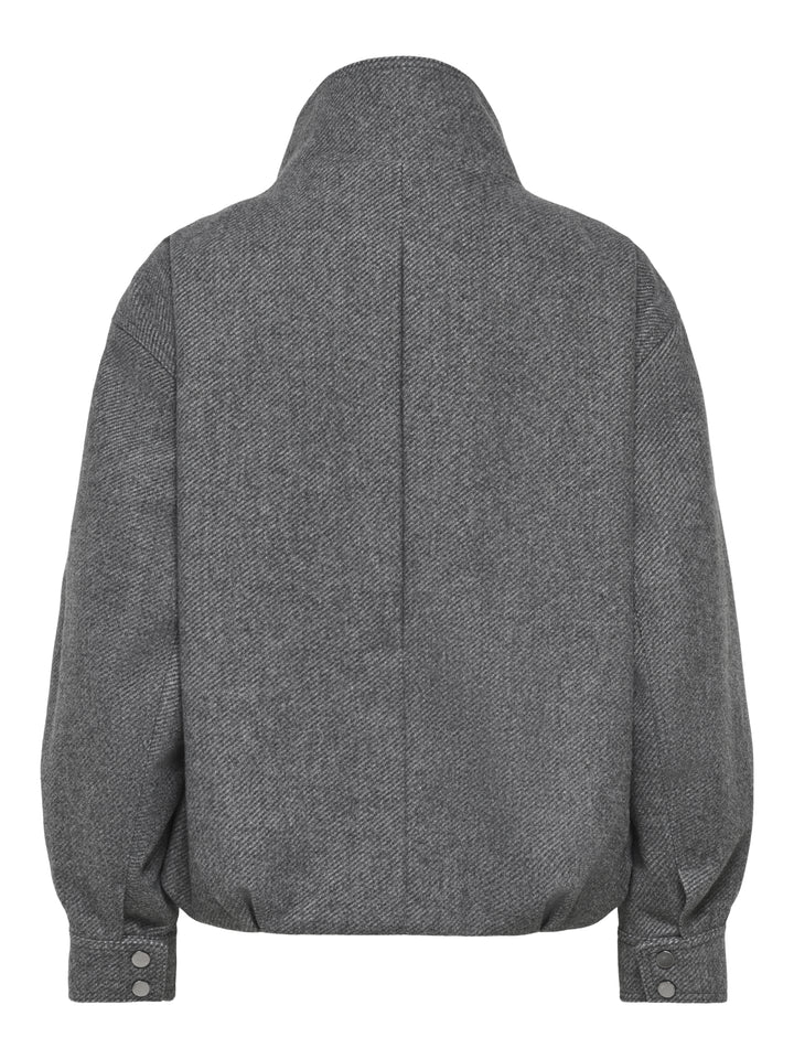 ONLASTA HIGH COLLAR BOMBER JACKET O, Dark Grey Melange 179074 Bild 2
