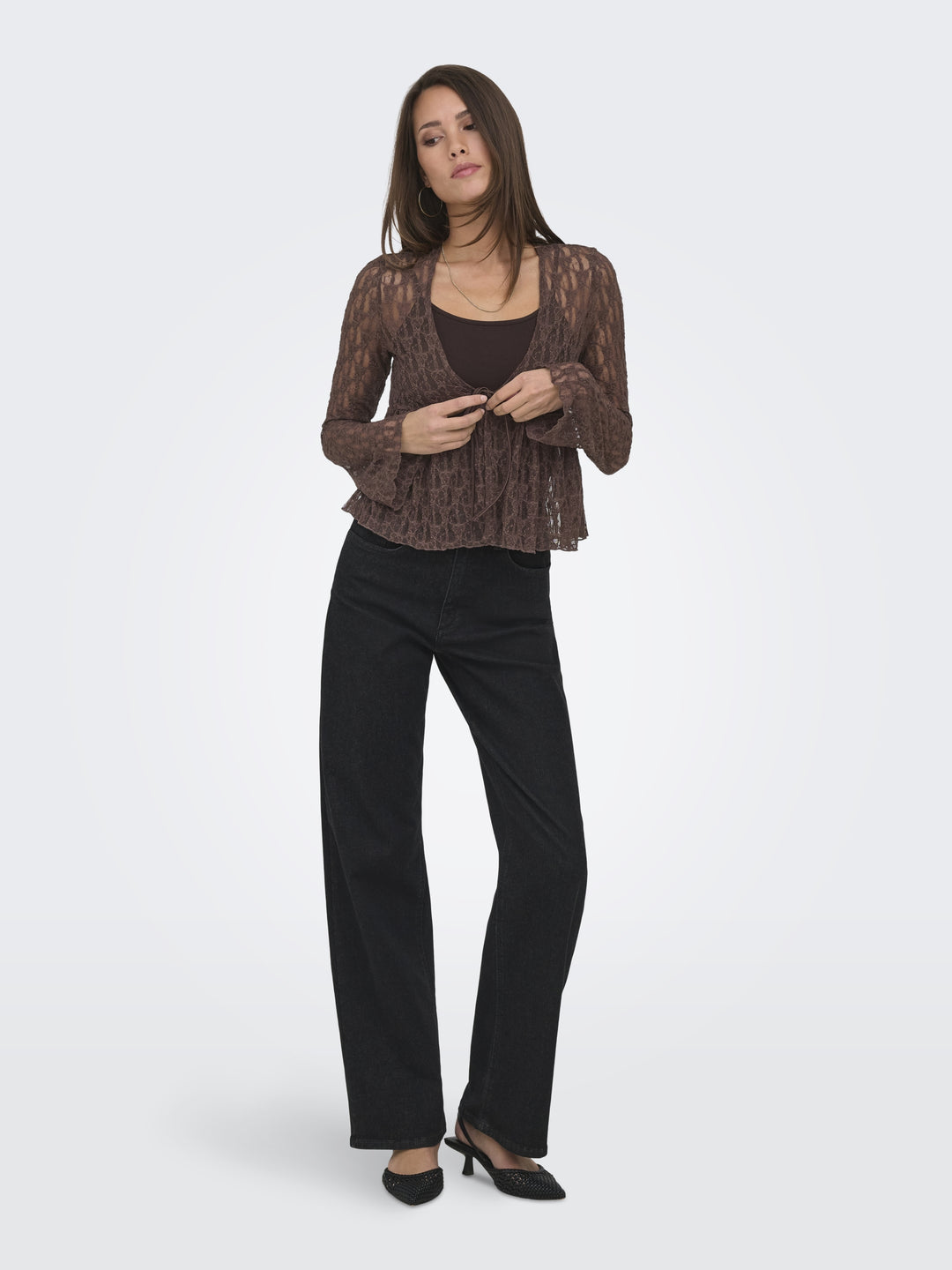 ONLAYA LACE CARDGIAN JRS NOOS, Chocolate Martini 286415 Bild 6