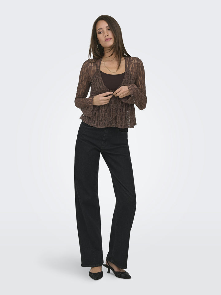 ONLAYA LACE CARDGIAN JRS NOOS, Chocolate Martini 286415 Bild 6