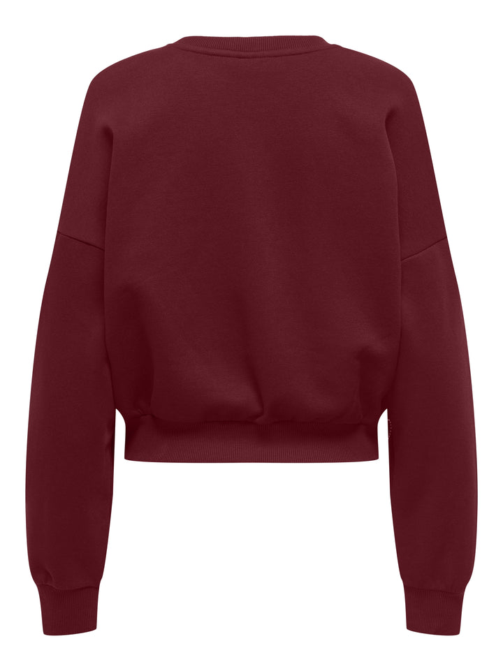 ONLBERIT L/S O-NECK SWT, Cabernet/Heart silver rhinestone 182651002 Bild 2